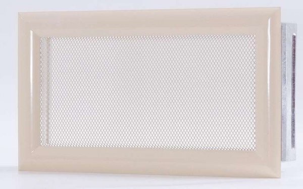 Krbová mřížka 10 x 25 krémová půlkulatá